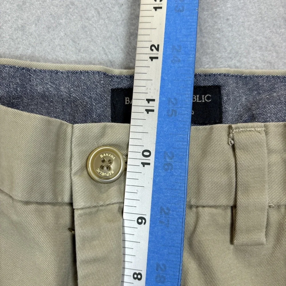 Banana Republic Pant Men's 33x30 Emerson Straight Chino 100% Cotton‎ Khaki Brown